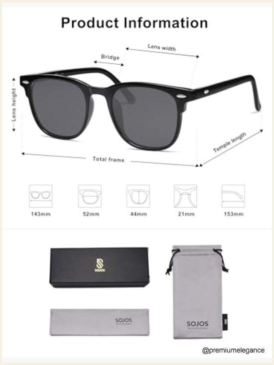 Retro Vintage Square Polarized Sunglasses UV Protection TR90 main image 5